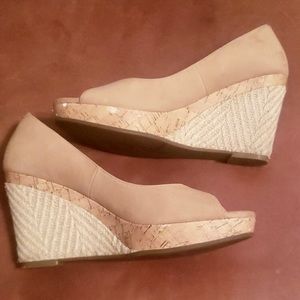 Cole Haan Peep Toe Wedges